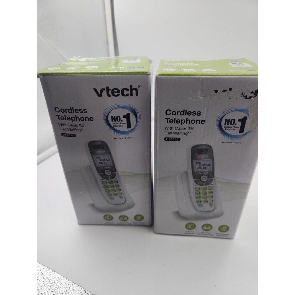2 NEW VTech CS6114 DECT 6.0 Cordless Phone Wireless Caller ID Call Waiting